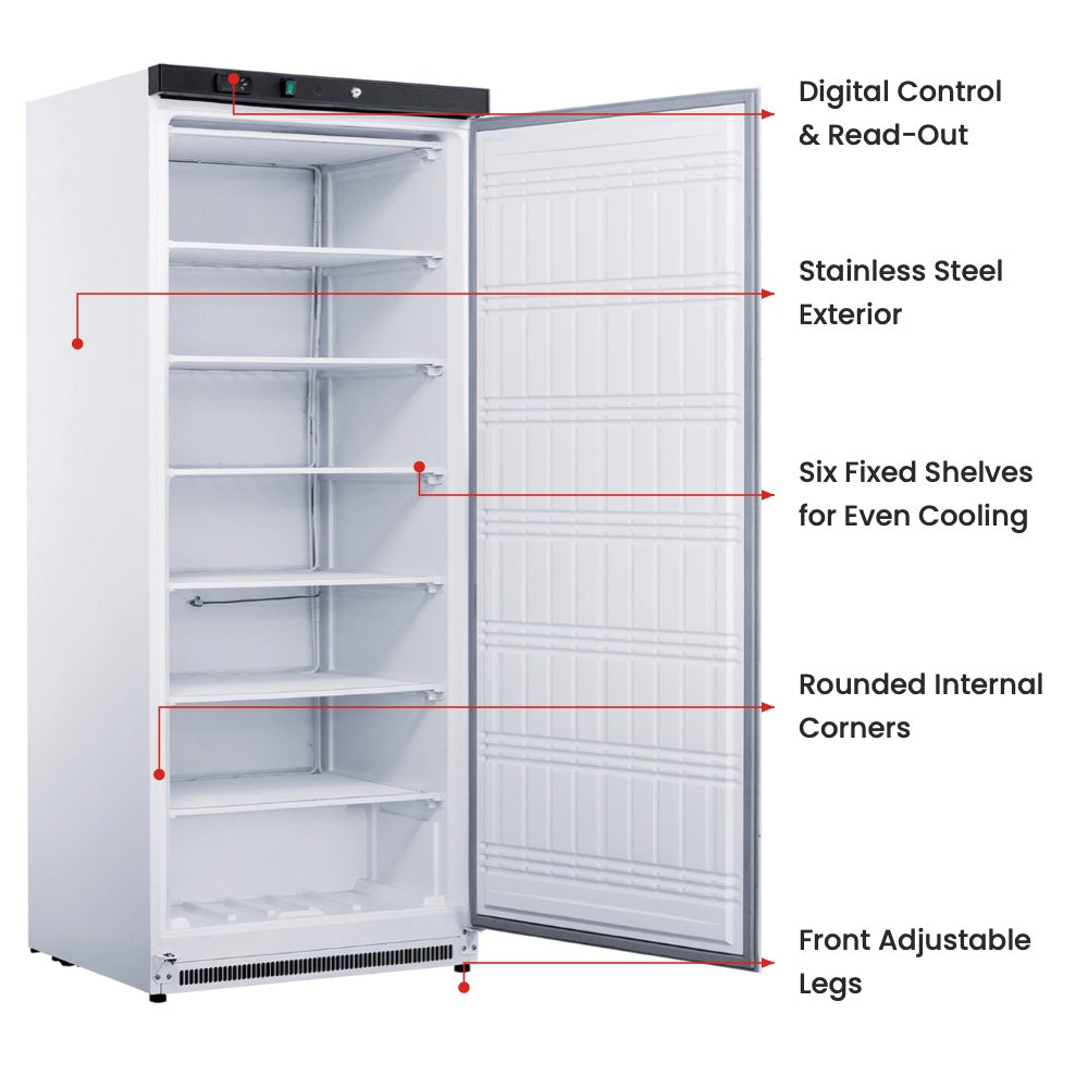 FED-X 555L S/S Single Solid Door Freezer - XF600SS