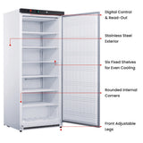 FED-X 555L S/S Single Solid Door Freezer - XF600SS
