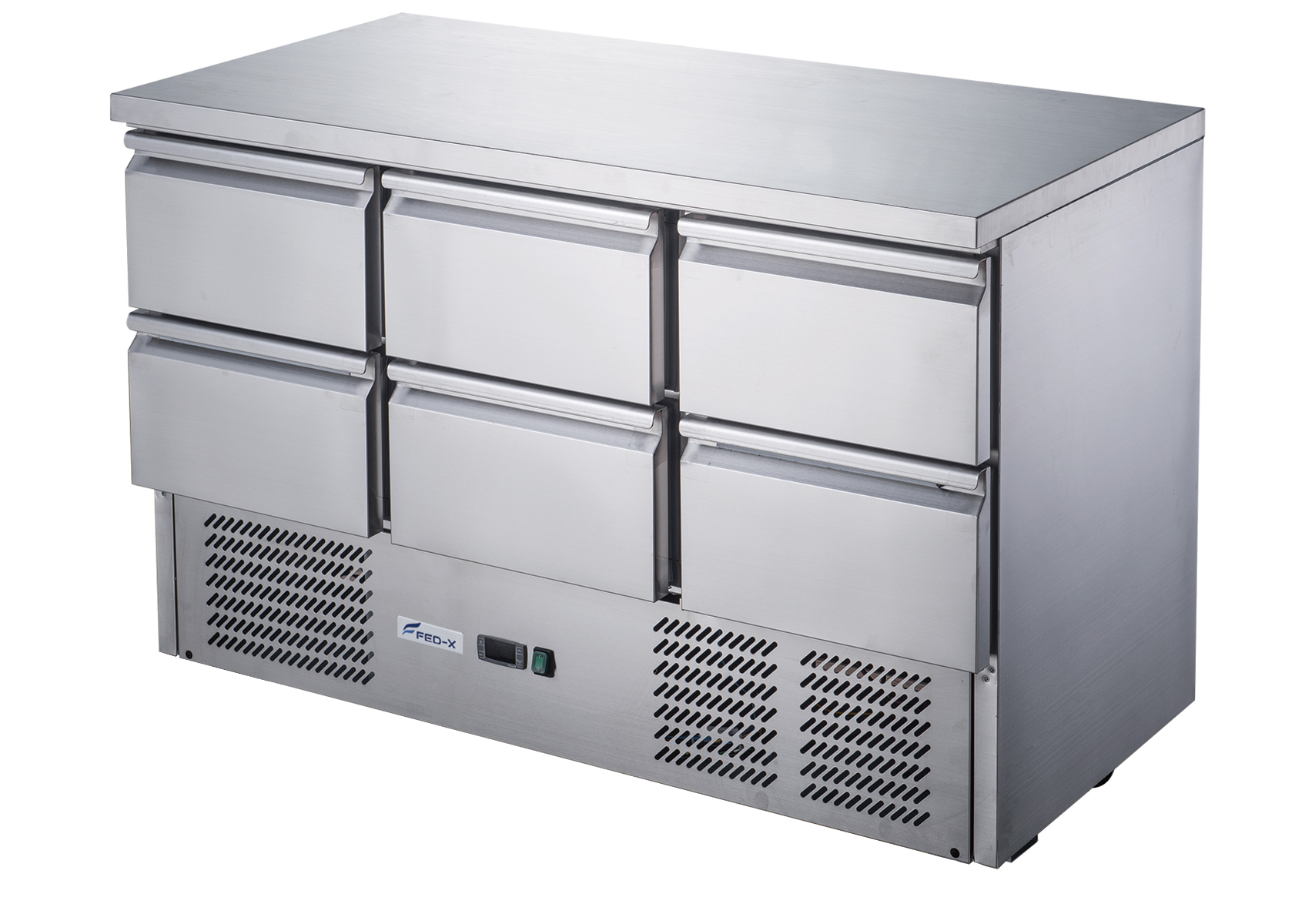 FED-X Six Drawer Salad Prep Fridge - XGNS1300D-6D