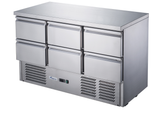 FED-X Six Drawer Salad Prep Fridge - XGNS1300D-6D