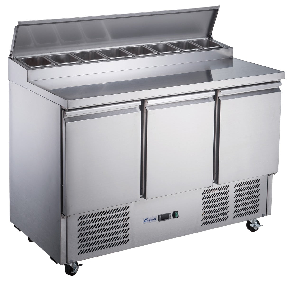 FED-X Three Door Salad Prep Fridge - XGNS1300D