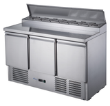 FED-X Three Door Salad Prep Fridge - XGNS1300D