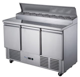 FED-X Three Door Salad Prep Fridge - XGNS1300D