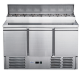 FED-X Three Door Salad Prep Fridge - XGNS1300D