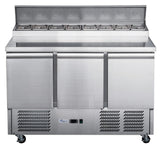 FED-X Three Door Salad Prep Fridge - XGNS1300D