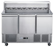 FED-X Three Door Salad Prep Fridge with Marble Top - XGNS1300E