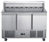 2NDs: FED-X Three Door Salad Prep Fridge with Marble Top - XGNS1300E-NSW2084