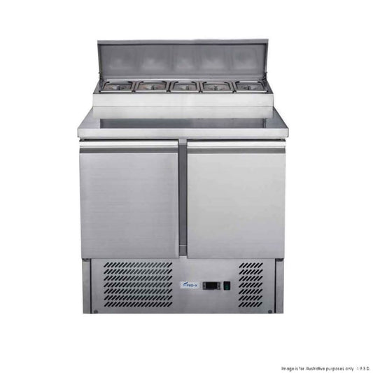 FED-X Two Door Salad Prep Fridge - XGNS900D