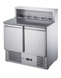 FED-X Two Door Salad Prep Fridge with Marble Top - XGNS900E