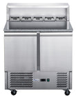 FED-X Two Door Salad Prep Fridge with Marble Top - XGNS900E