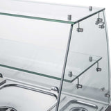 FED-X Two Door Salad Prep Fridge with Glass Top - XS900GC