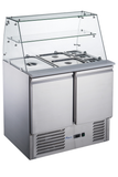 FED-X Two Door Salad Prep Fridge with Glass Top - XS900GC
