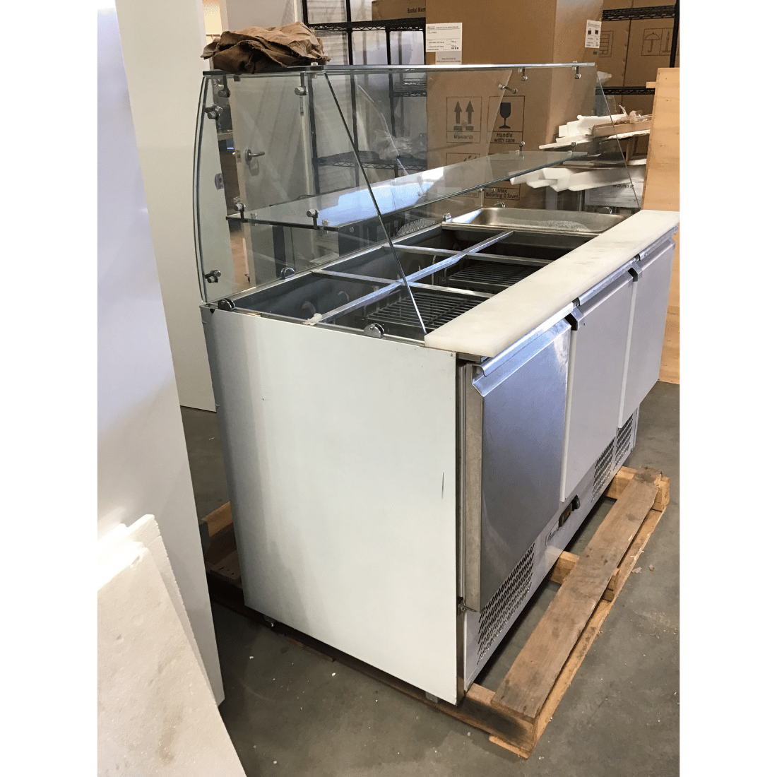 2NDs: FED-X Three Door Salad Prep Fridge with Glass Top - XS903GC-QLD374