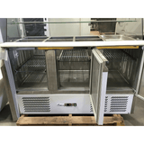 2NDs: FED-X Three Door Salad Prep Fridge with Glass Top - XS903GC-QLD374