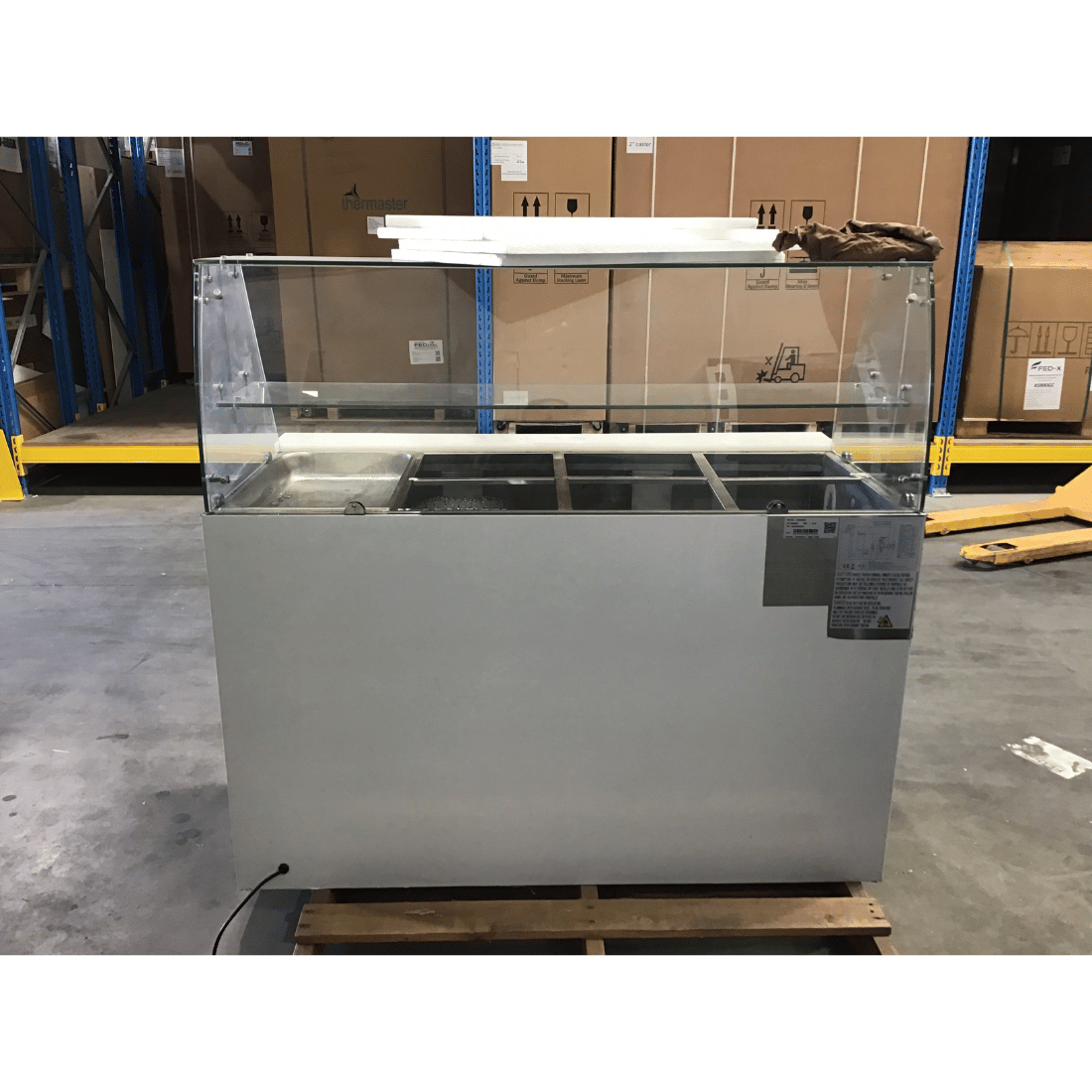 2NDs: FED-X Three Door Salad Prep Fridge with Glass Top - XS903GC-QLD374