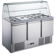 2NDs: FED-X Three Door Salad Prep Fridge with Glass Top - XS903GC-QLD374