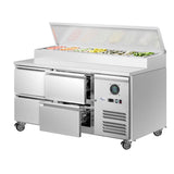 FED-X S/S Four Drawer Sandwich Counter - XSS7C13S2V-4D