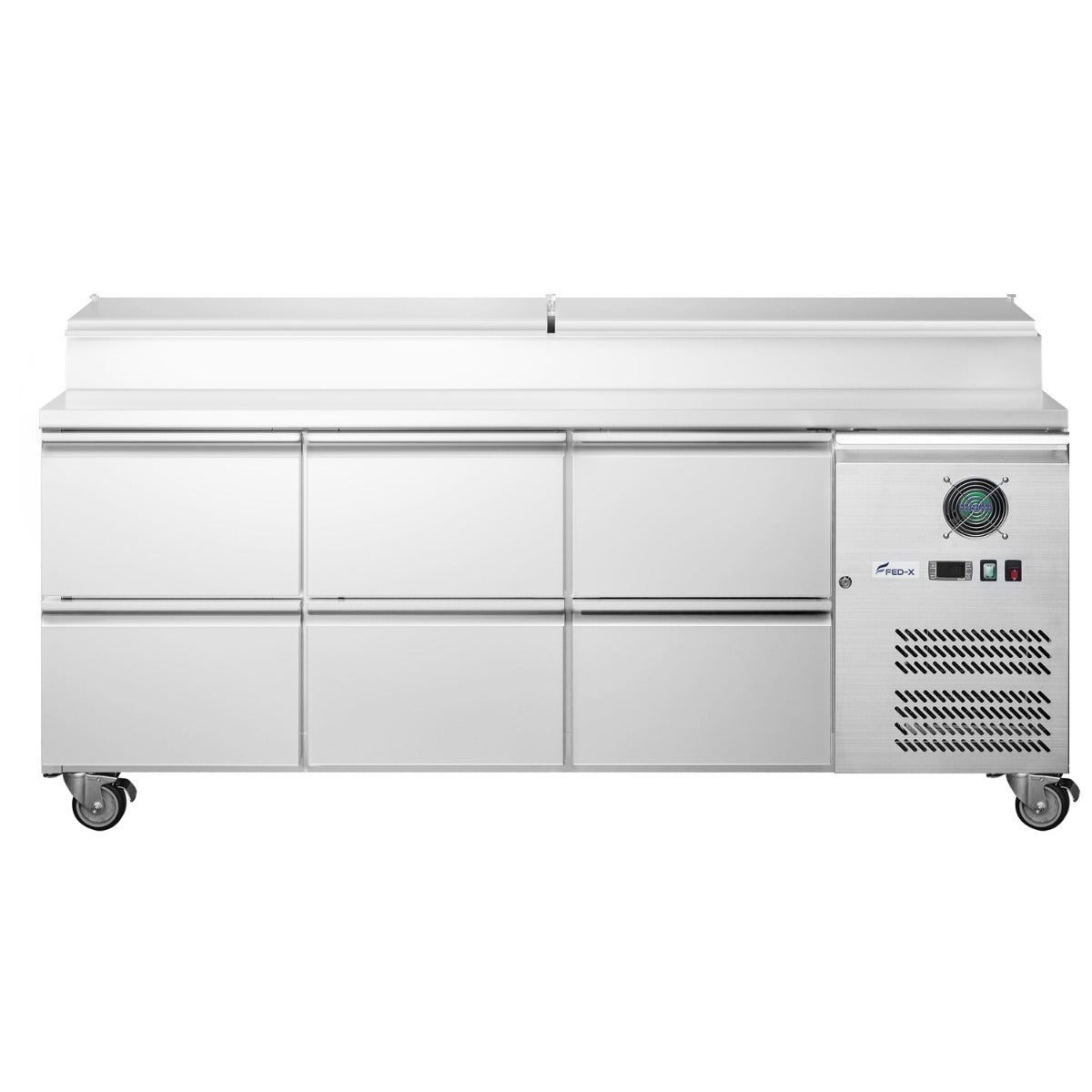 FED-X Six Drawer Salad Prep Fridge - XSS7C18S3V-6D