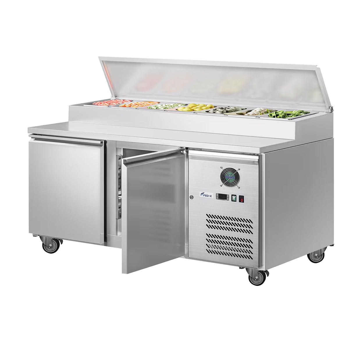 FED-X S/S Two Door Sandwich Counter - XSS8C15S2V