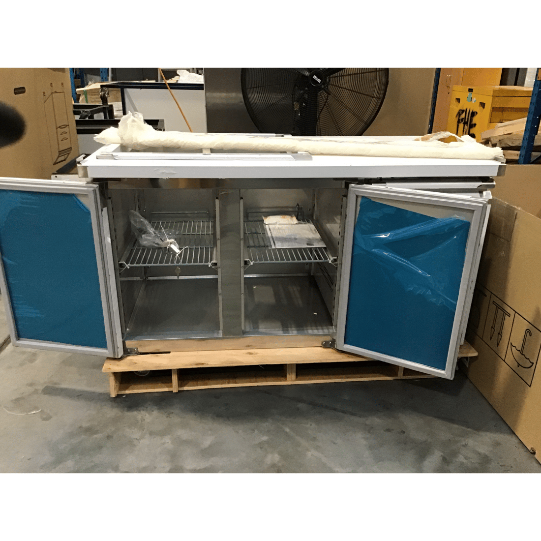 2NDs: Thermaster Two Door Salad Prep Fridge with Curve Glass Top - XTHP2100SALGC-NSW1992