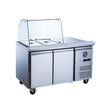 2NDs: Thermaster Two Door Salad Prep Fridge with Curve Glass Top - XTHP2100SALGC-NSW1992