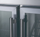 FED-X Two Glass Door Bench Fridge Stainless Steel - XUB6C13G2V