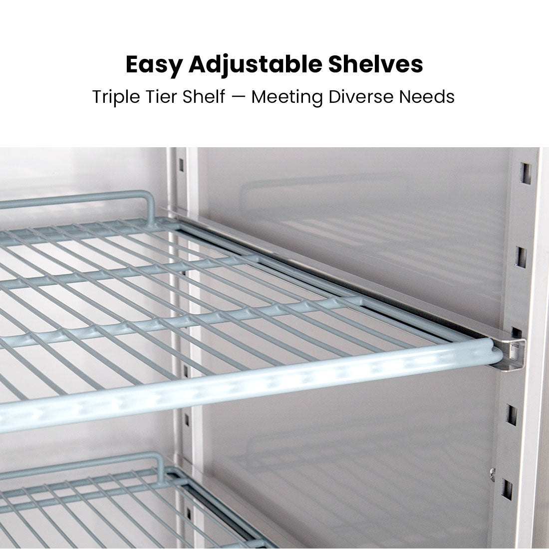 FED-X S/S Two Door Bench Fridge - XUB6C13S2V