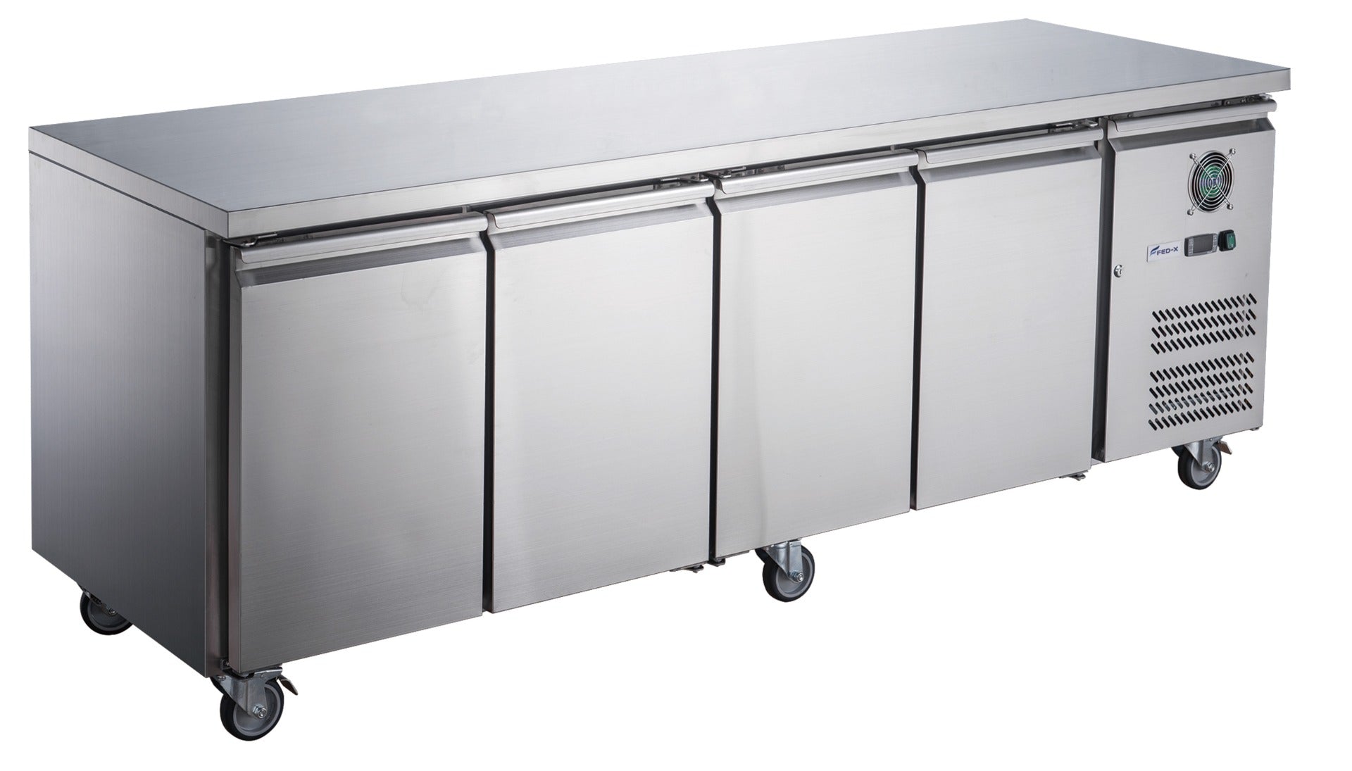 FED-X S/S Four Door Bench Fridge - XUB6C22S4V