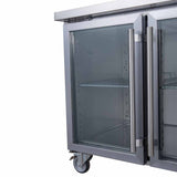 FED-X Four Glass Door Bench Fridge - XUB7C22G4V