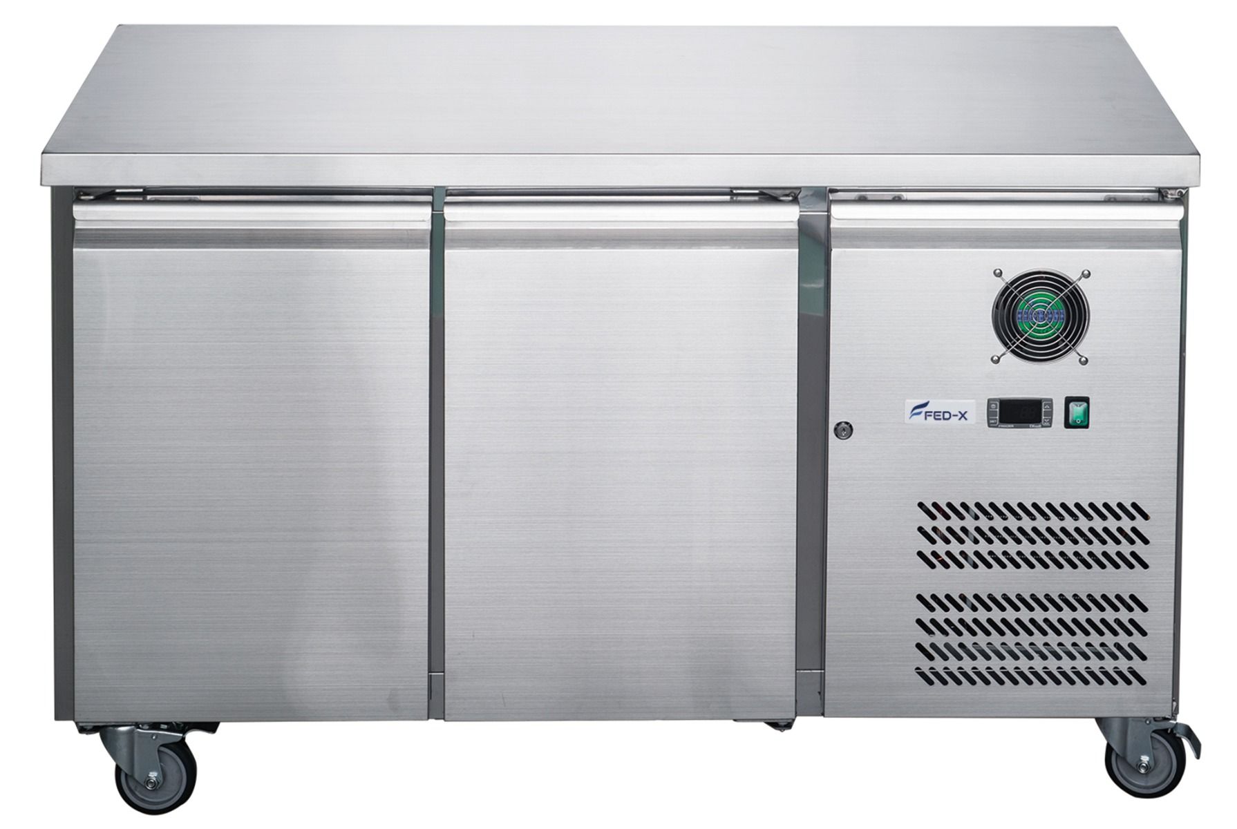 2NDs: FED-X S/S Two Door Bench Fridge - XUB7C13S2V-QLD132