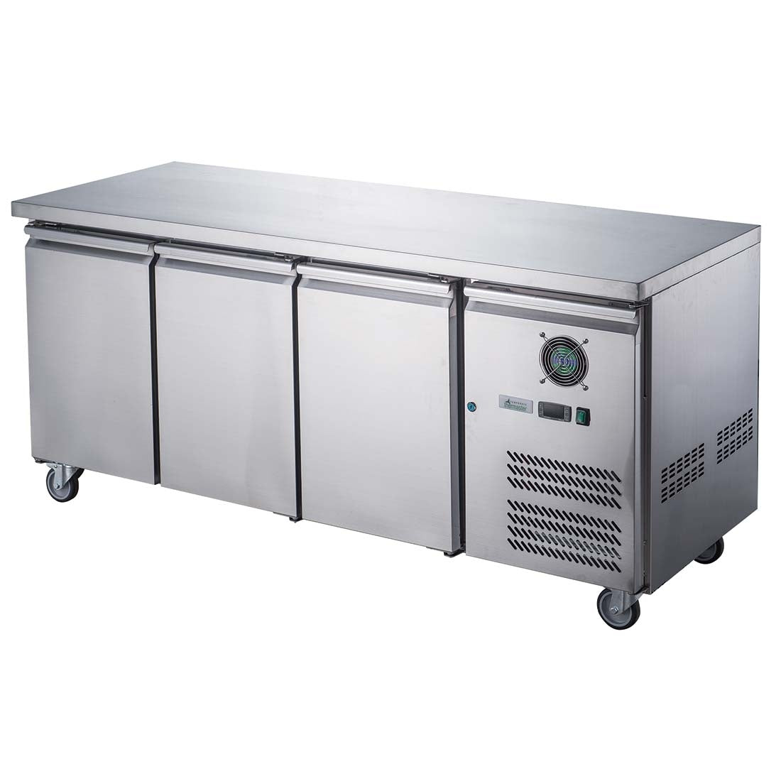 FED-X S/S Three Door Bench Freezer - XUB6F18S3V