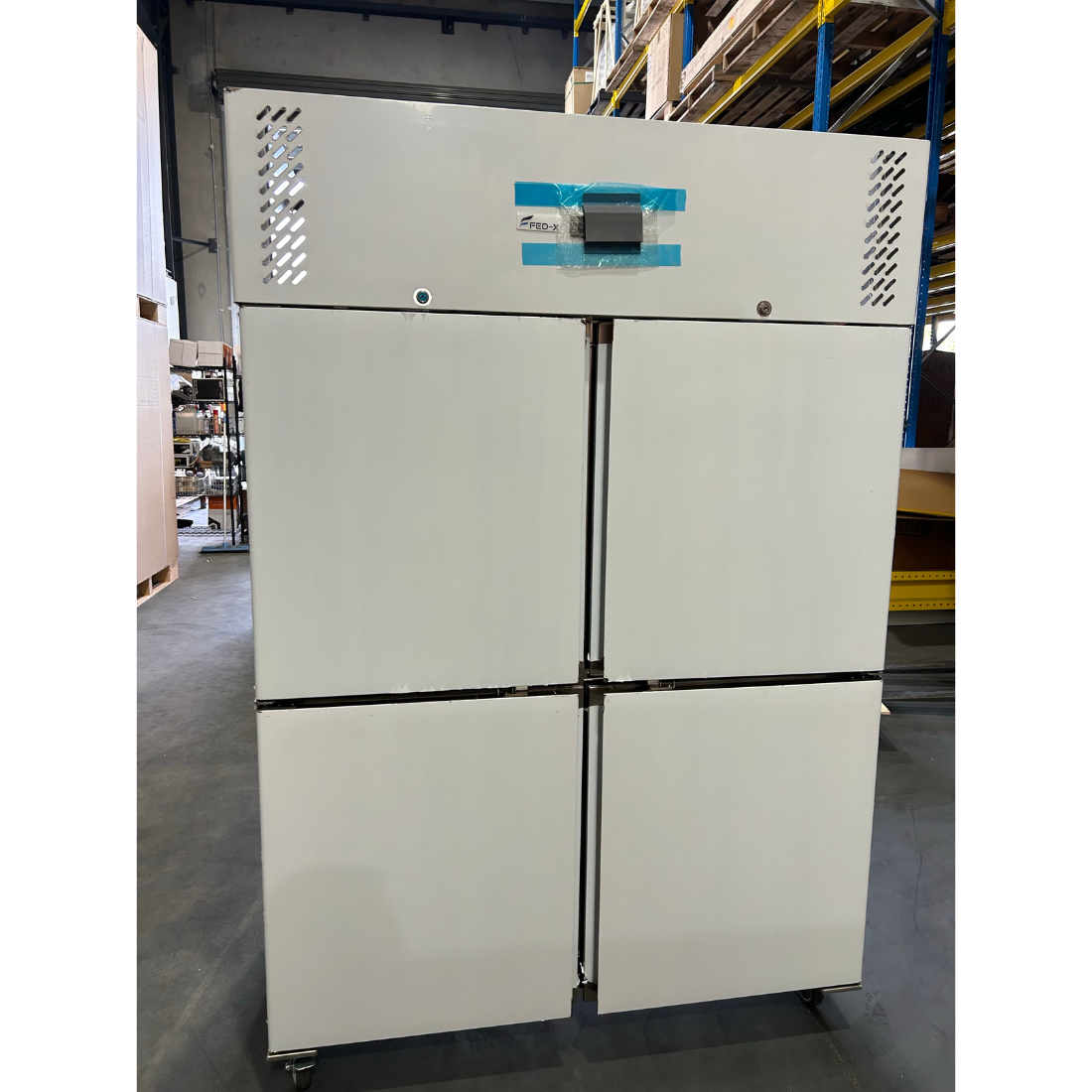 Ex-Showroom: FED-X S/S Split Four-Door Upright Fridge - XURC1200S2V-QLD121