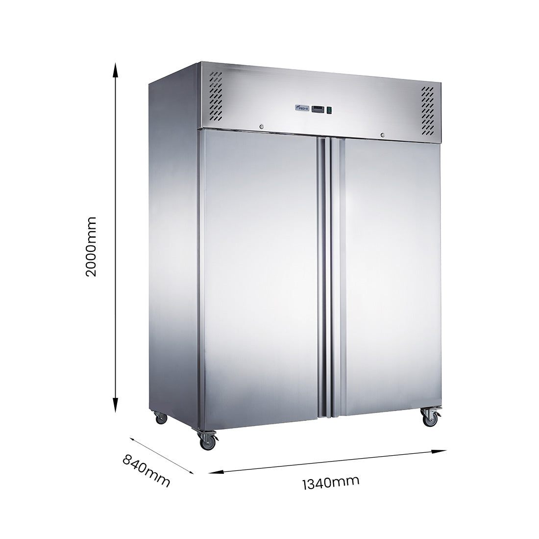 FED-X S/S Two Full Door Upright Fridge - XURC1200SFV