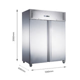 FED-X S/S Two Full Door Upright Fridge - XURC1200SFV