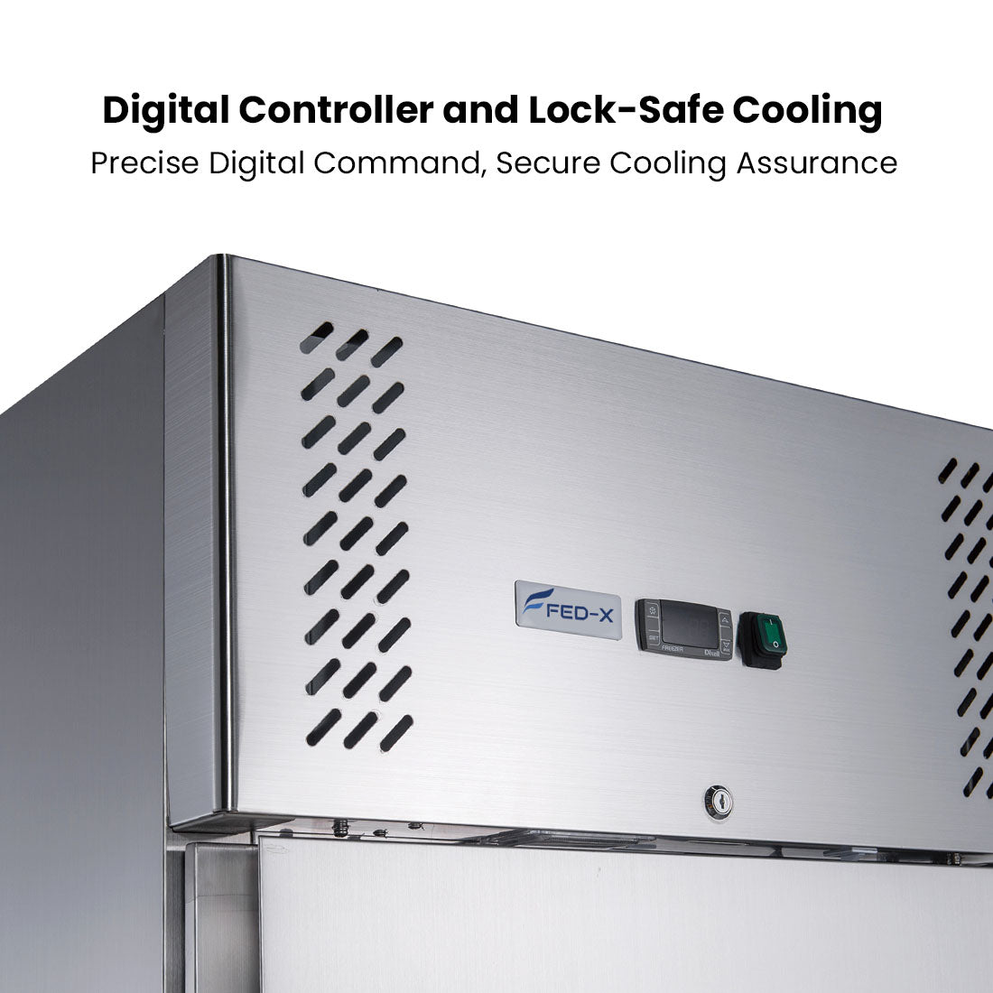 FED-X S/S Two Full Door Upright Fridge - XURC1200SFV