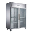 FED-X S/S Two Full Glass Door Upright Fridge - XURC1410G2V