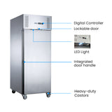 FED-X S/S Single Door Upright Fridge - XURC650SFV