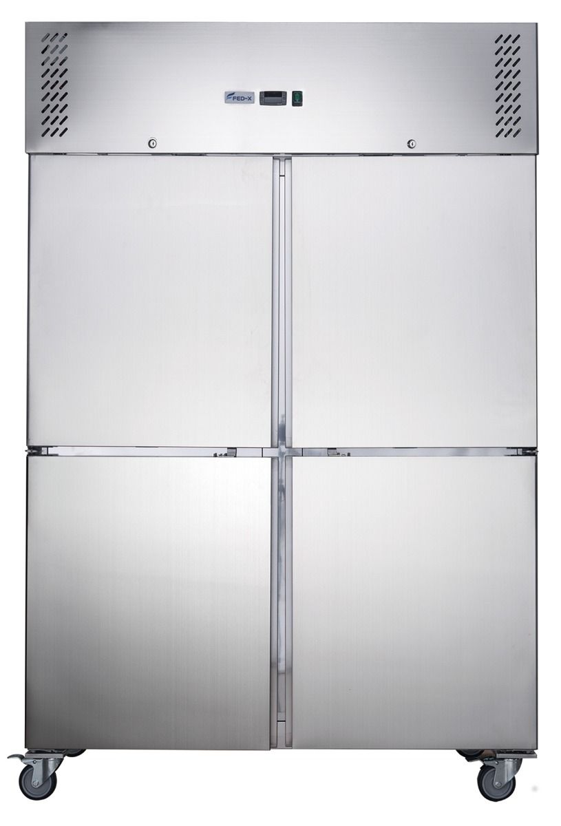 Ex-Showroom: FED-X S/S Four Door Upright Fridge - XURC1410S2V-QLD315