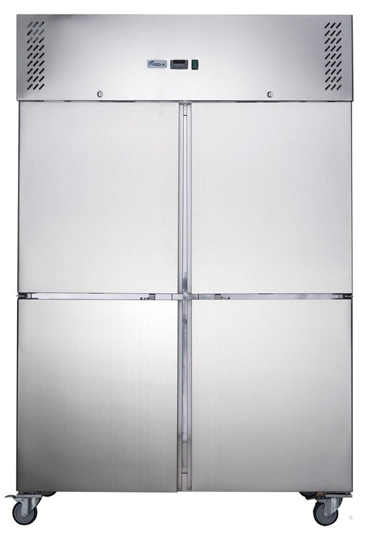 Ex-Showroom: FED-X S/S Four Door Upright Fridge - XURC1410S2V-QLD315