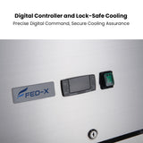 FED-X S/S Two Full Glass Door Upright Fridge - XURC1200G2V