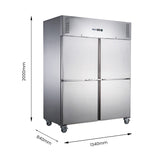 FED-X S/S Four Door Upright Freezer - XURF1200S2V