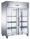 FED-X S/S Two Full Glass Door Upright Fridge - XURC1200G2V