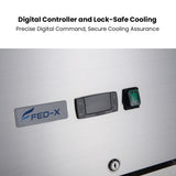 FED-X S/S Two Full Glass Door Upright Freezer - XURF1410G2V