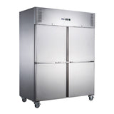 Ex-Showroom: FED-X S/S Four Door Upright Fridge - XURC1410S2V-QLD370