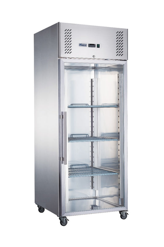 FED-X S/S Full Glass Door Upright Fridge - XURC600G1V