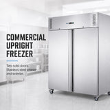 FED-X S/S Two Full Door Upright Freezer - XURF1200SFV