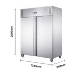 FED-X S/S Two Full Door Upright Freezer - XURF1200SFV