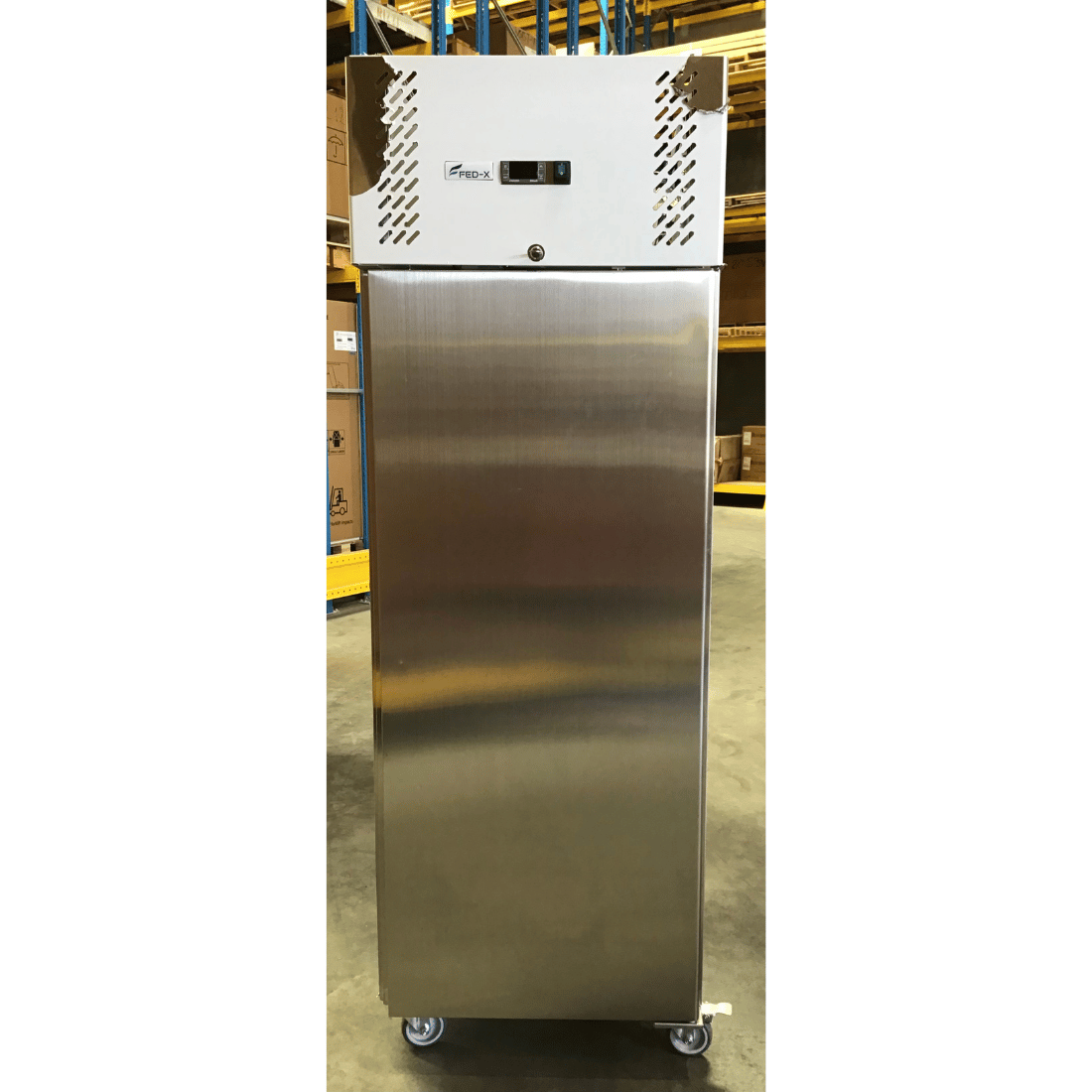 2NDs: FED-X S/S Single Full Door Upright Freezer - XURF600SFV-QLD304