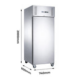 FED-X S/S Single Door Upright Fridge - XURC650SFV