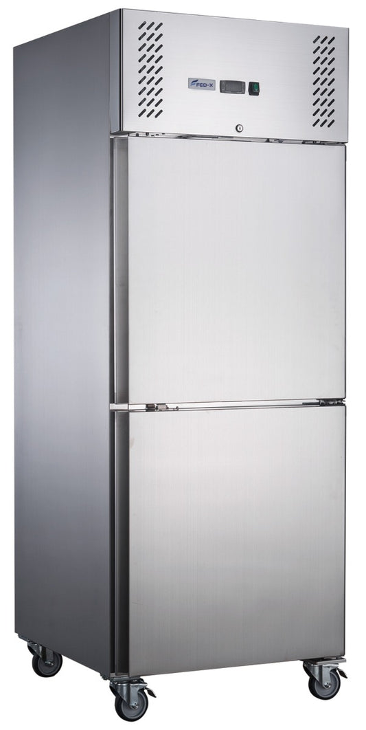 FED-X S/S Two half Door Upright Freezer - XURF600S1V